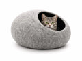 Handcrafted Wool Felt Cat Cave Bed