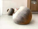 Handcrafted Wool Felt Cat Cave Bed