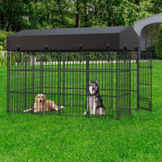 Heavy-Duty Outdoor Dog Kennel with Roof
