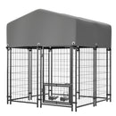 Heavy-Duty Outdoor Dog Kennel with Roof
