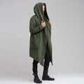 Hooded Solid Color Trench Coat