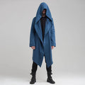 Hooded Solid Color Trench Coat