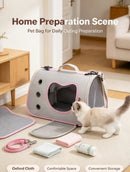 HTMCK Foldable Pet Carrier Bag Breathable Portable Shoulder Travel Bag for Small
