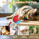 iLMH 1/2 PCS Cat Interactive Ball Toy Automatic Rolling Ball Faux Tail Rechargea