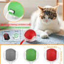iLMH 1/2 PCS Cat Interactive Ball Toy Automatic Rolling Ball Faux Tail Rechargea
