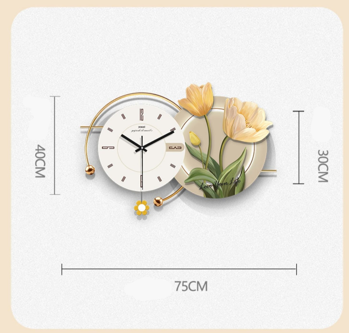 Modern and Luxury Light Wall Clock for Decor - view 7