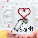 Unique Doctor's Stethoscope Ceramic Coffee Cup - view 7
