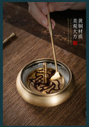 Fragrant seal incense printing pure brass incense tool set sandalwood incense spoon incense sweep incense spoon eight-piece set - ibuyxi.com