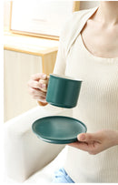 Ceramic Coffee Mug and Dish Tea Set, ibuyxi.com