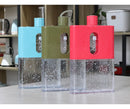 BPA Free Flat Water Bottle Travel Friendly Design, iBuyXi.com