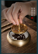Fragrant seal incense printing pure brass incense tool set sandalwood incense spoon incense sweep incense spoon eight-piece set - ibuyxi.com