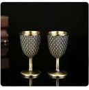 High End Wine Glass Set Style Goblet Metal - view 10