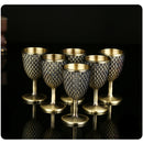 High End Wine Glass Set Style Goblet Metal - view 8