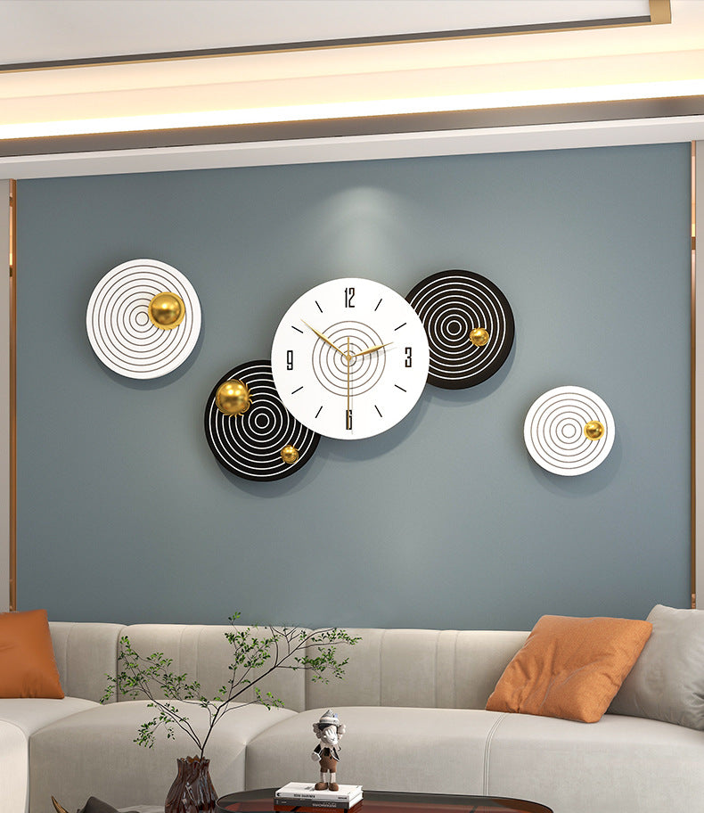 Minimalist Wall Hanging Clock with Luxury Lights - view 10