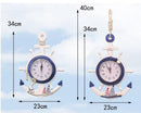 Nautical Beach Theme Life Ring Clock, ibuyxi.com