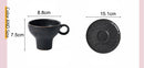 Matte Black Coffee Cup Set Porcelain Tea Cups, ibuyxi.com