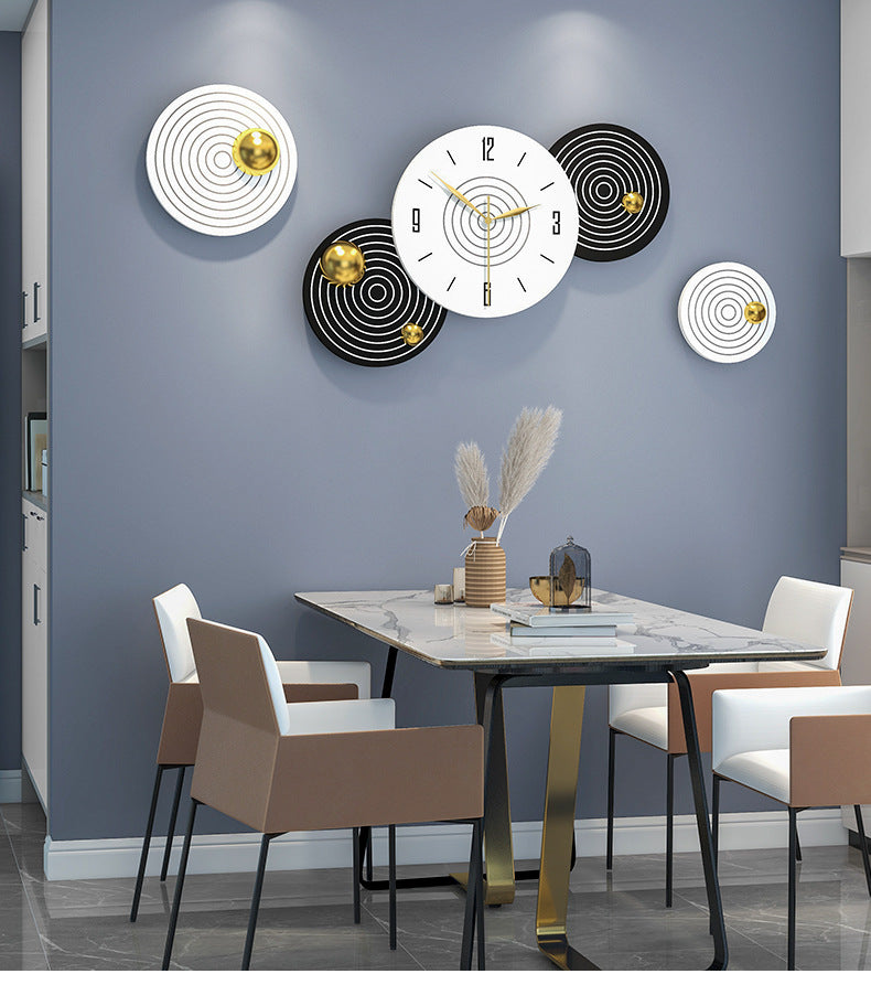 Minimalist Wall Hanging Clock with Luxury Lights - view 6