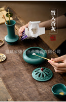 Incense set play incense seal incense spoon incense sweep incense press ceramic incense burner tea ceremony accessories set- ibuyxi.com