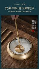 Fragrant seal incense printing pure brass incense tool set sandalwood incense spoon incense sweep incense spoon eight-piece set - ibuyxi.com