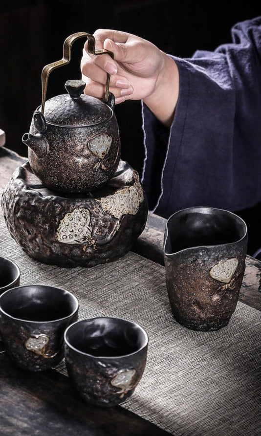 Hot Tea Set with Zen Lotus Base and Cup, ibuyxi.com