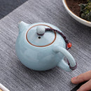 Handmade Ceramic Teapot Manual Ice Crack Split Teapot Set, ibuyxi.com