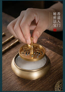 Fragrant seal incense printing pure brass incense tool set sandalwood incense spoon incense sweep incense spoon eight-piece set - ibuyxi.com