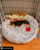 Snowflake White Two Tone - Mr. Peanut's 28" OrthoPlush® Pet Bed