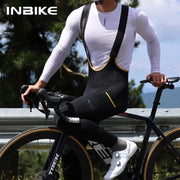 INBIKE Winter Men's Cycling Bib Pants Padding Professional Fleece Strap Trousers