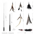 Interactive Cat Feather Wand Teaser Toy