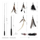 Interactive Cat Feather Wand Teaser Toy