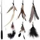 Interactive Cat Feather Wand Teaser Toy