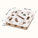 Interactive Cat Puzzle Toy Felt Toy Box with Maze Tunnel Bell Ball Indoor Entert