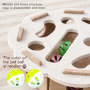 Interactive Cat Puzzle Toy Felt Toy Box with Maze Tunnel Bell Ball Indoor Entert