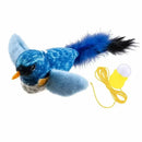 Interactive Cat Teaser Wand with Bird Sound & Retractable Feather Stick, Replace