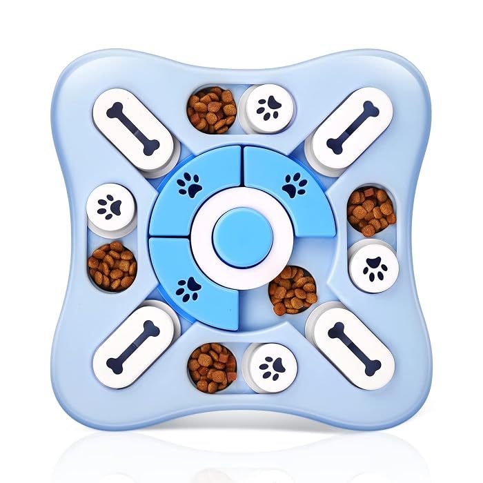 Interactive Dog Puzzle Feeder with Sliding Compartments