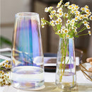 Iridescent Holographic Glass Flower Vase