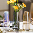 Iridescent Holographic Glass Flower Vase