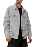 Lapel Button Corduroy Trucker Jacket