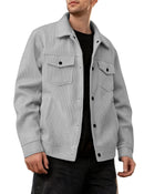 Lapel Button Corduroy Trucker Jacket