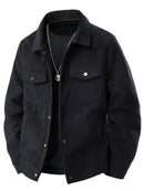 Lapel Button Corduroy Trucker Jacket