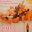 Lighted Fall Harvest Garland 10FT