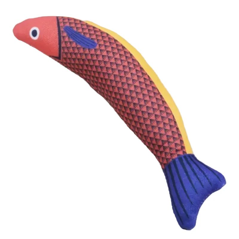 Long Catnip Kicker Fish Toy