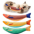 Long Catnip Kicker Fish Toy