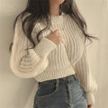 Loose Vintage Harajuku Lantern Long Sleeve Women Sweater Korean Autumn Winter Kn