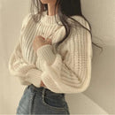 Loose Vintage Harajuku Lantern Long Sleeve Women Sweater Korean Autumn Winter Kn