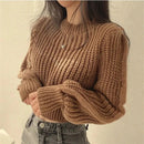Loose Vintage Harajuku Lantern Long Sleeve Women Sweater Korean Autumn Winter Kn