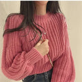 Loose Vintage Harajuku Lantern Long Sleeve Women Sweater Korean Autumn Winter Kn