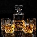 Crystal Whiskey Decanter 5-Piece Gift Set