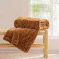 GRACED SOFT LUXURIES Faux Fur Throw Blanket 60x80 Camel