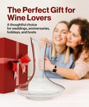 Hand-Blown Crystal Wine Decanter with Built-in Aerator
